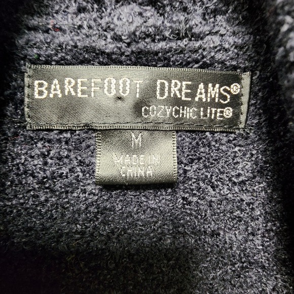 Barefoot Dreams Cozychic Lite Circle Cardi Womens Medium Black Cardigan Sweater - Picture 6 of 9